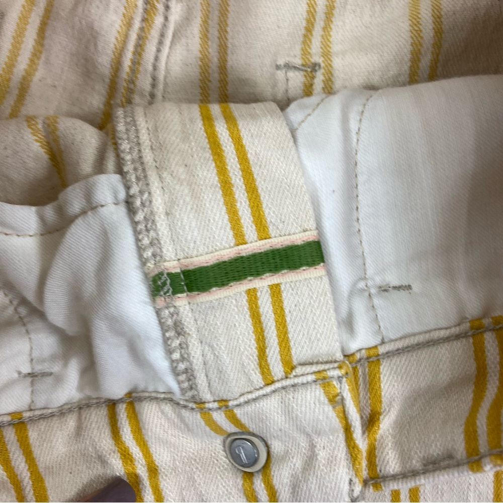 Anthropologie Pilcro Striped Denim Shorts in Yellow 
Size 28 - Picture 5 of 11